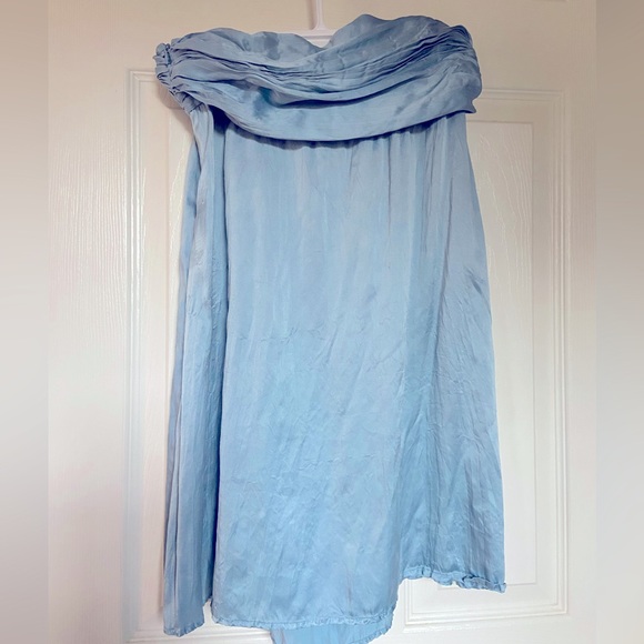Arden B Dresses & Skirts - Arden B Baby Blue 100% Silk Crinkle Skirt - XS
